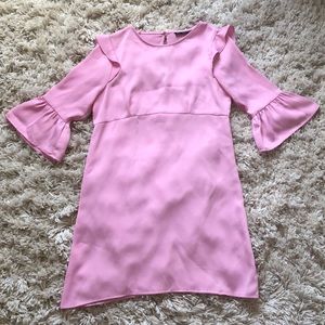 Zara Ruffle Bell Sleeve Shift Dress